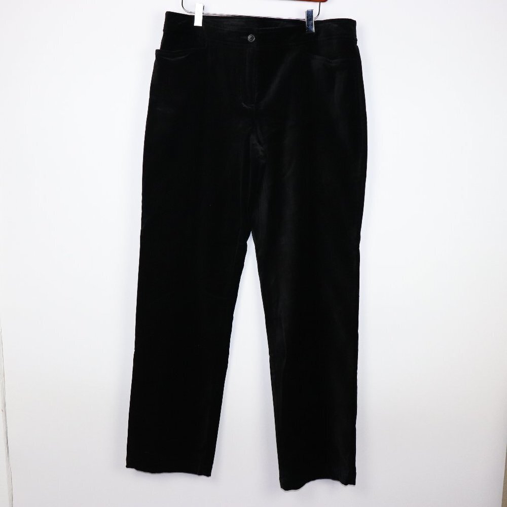 Eileen Fisher Black Velvet Slim Pants